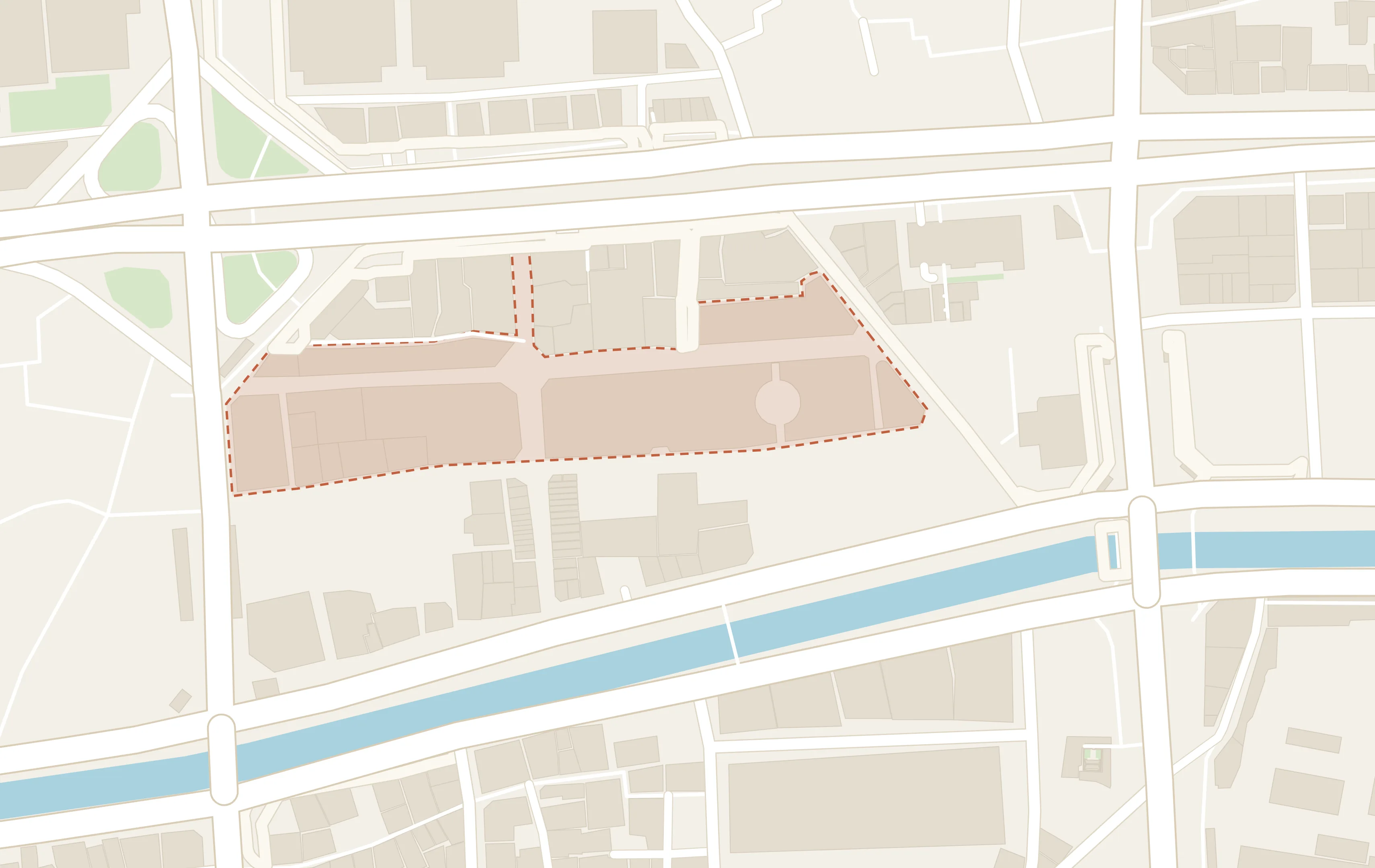 Map of Gwangjang Market and the streets around it